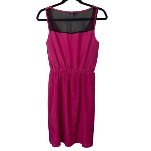 Speechless Hot Pink & Black Mesh Mini Hollow Cut Out Sides Dress Size S - Picture 8 of 9
